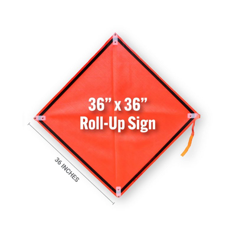 Roll Up Sign, 36x36 Reflective PP HF No Pavement Markings