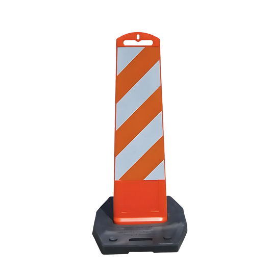 Premier Vertical Panel Barricade, Orange HD FHIP 1-Side, RH 8x24 Panels, 20lb. Base