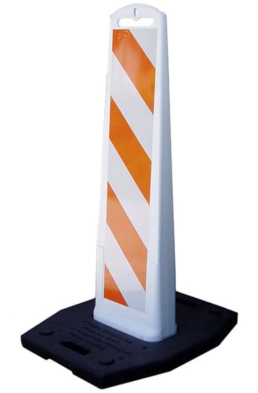 Premier Vertical Panel Barricade, Orange HD 3M DG (444) 2-Sides RH/LH, 8" x 34", No Base