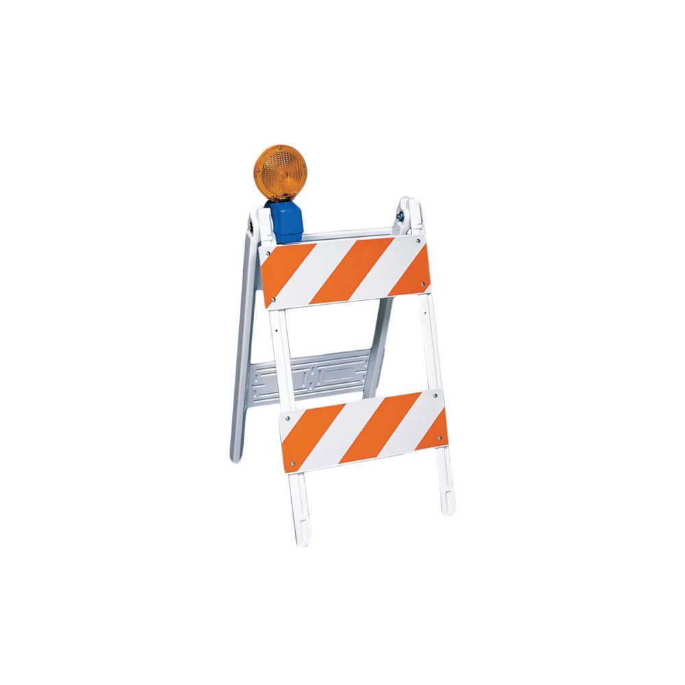 Type II High Impact Folding Barricade Blow Molded Legs & Panels w/ (2) 12" x 24" Top Panels NS (2) 8"x 24" San-Fill Bottom Panel