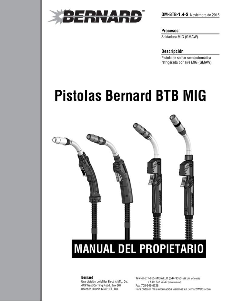 500A,BTB MIG Gun,20'(6.10m),1/16"(1.6mm),Tweco® 4,EZRL