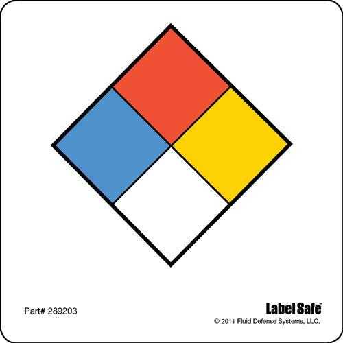 NFPA Label – Adhesive – 3.25" x 3.25" ,